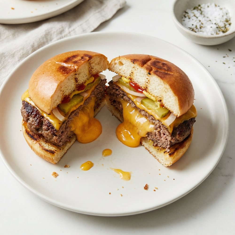 Cheddar-Stuffed Juicy Lucy Burgers