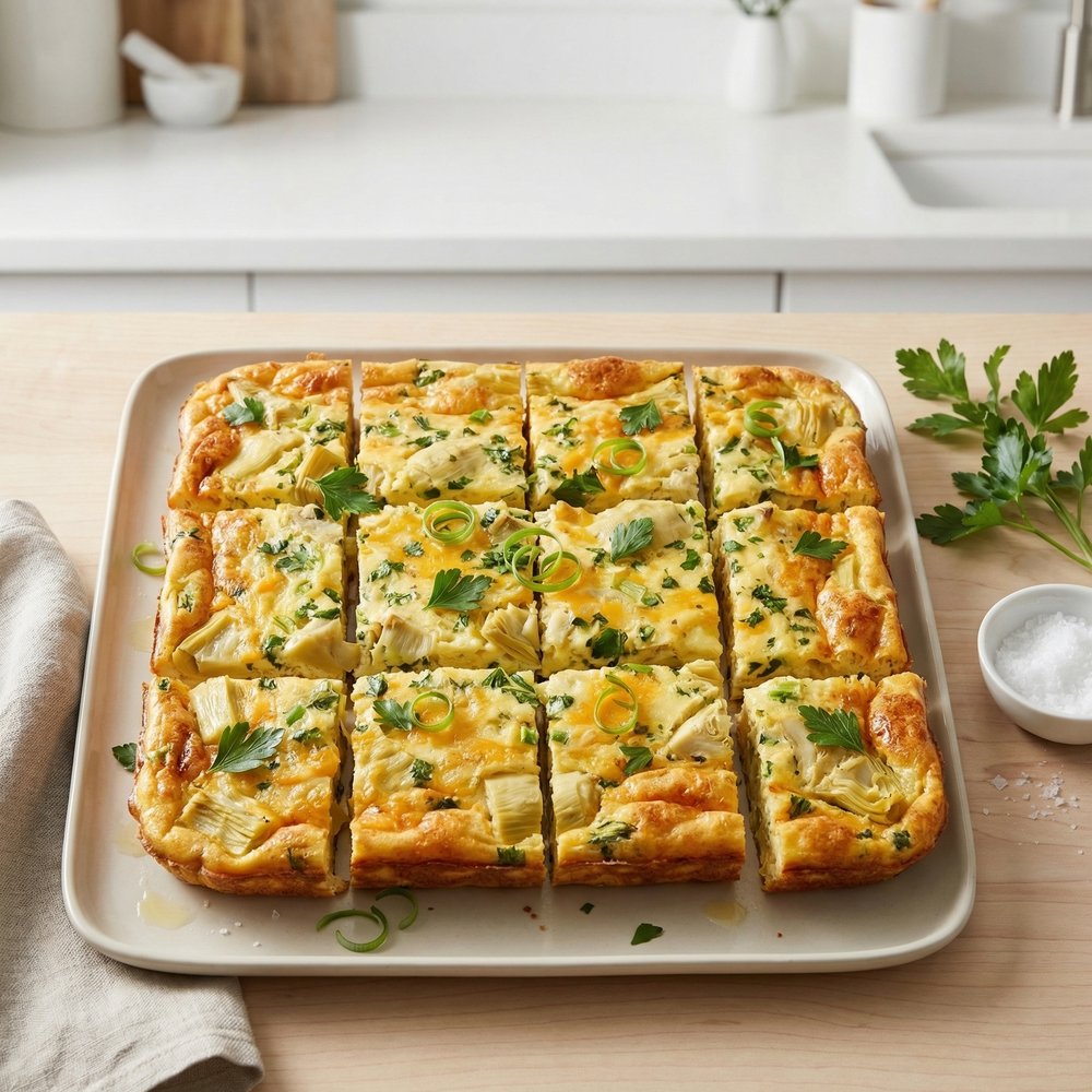 Cheddar and Artichoke Baked Frittata