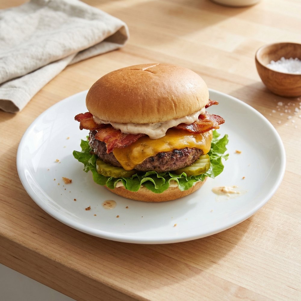 Bacon and Cheddar Horseradish Burgers
