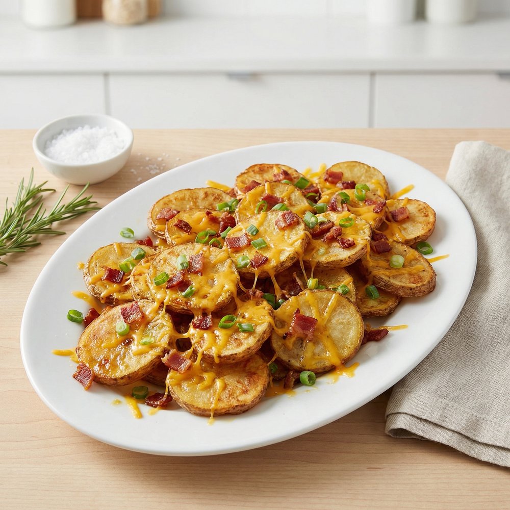 Bacon-Cheddar Potato Rounds with Green Onions