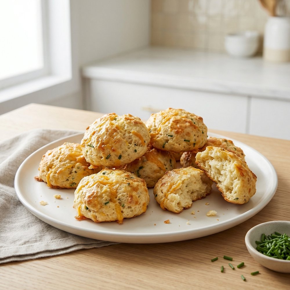 Chive-Garlic Cheddar Drop Biscuits