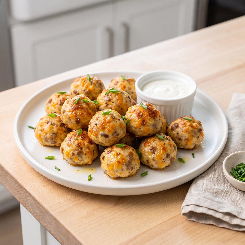 Cheddar Cream Cheese Sausage Bites