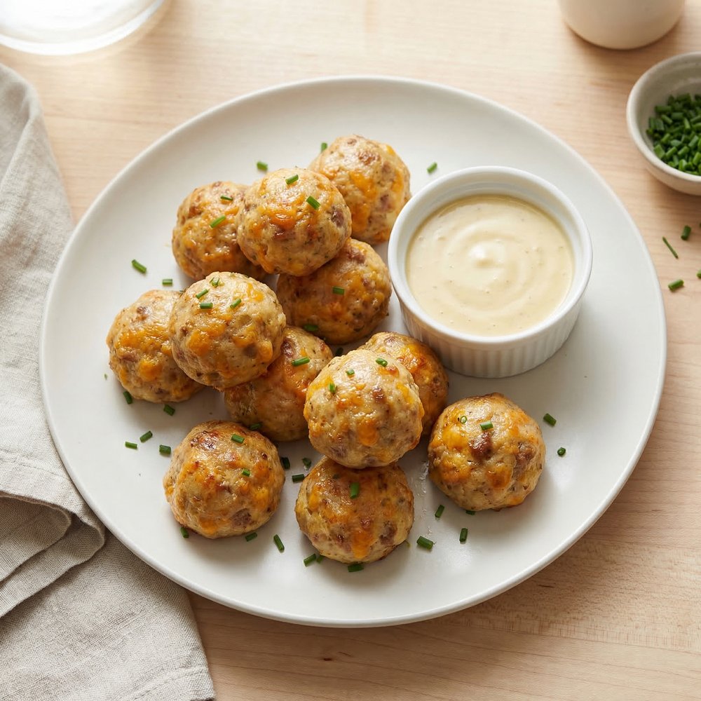 Cheddar Cream Cheese Sausage Bites