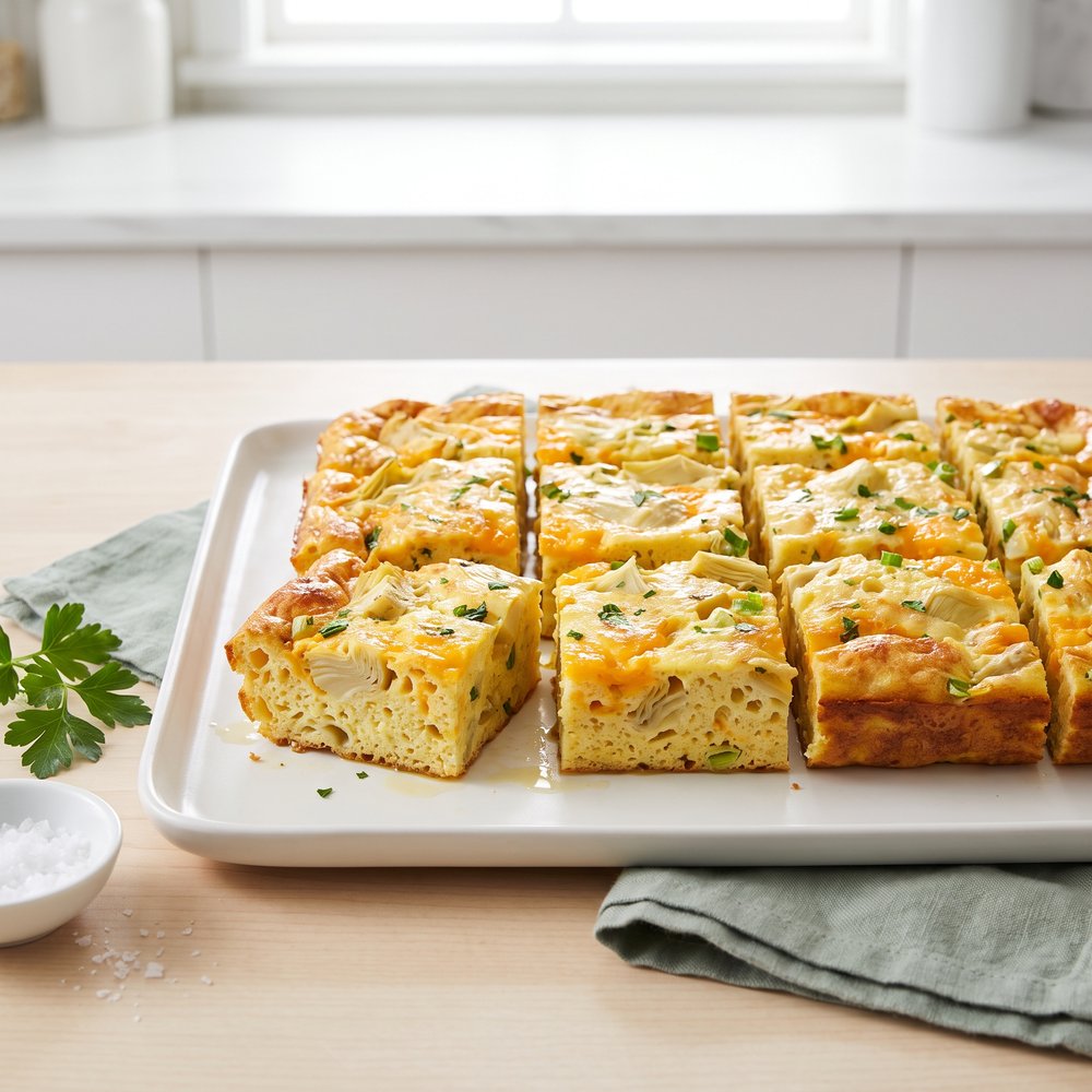 Cheddar and Artichoke Baked Frittata