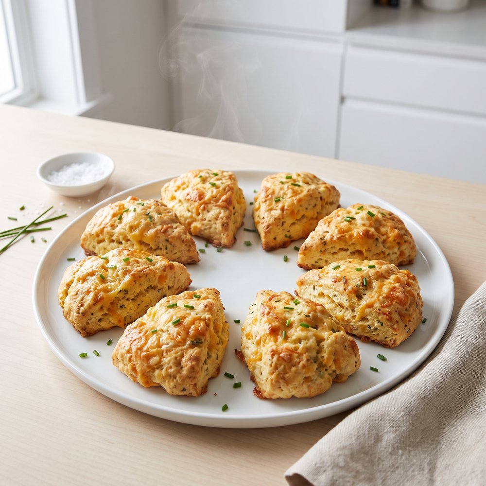 Cheddar and Garlic Quick Scones