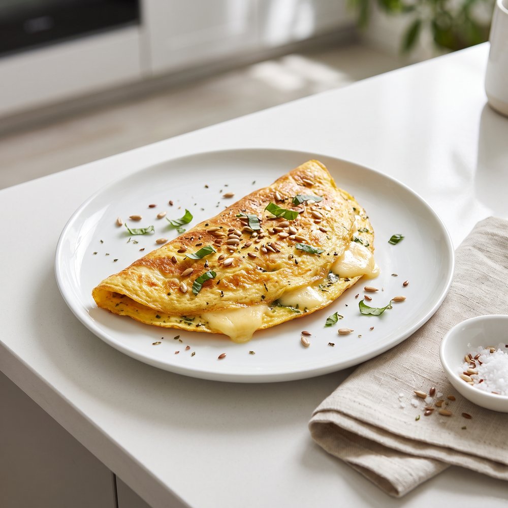 Cheese Omelette with Herbs