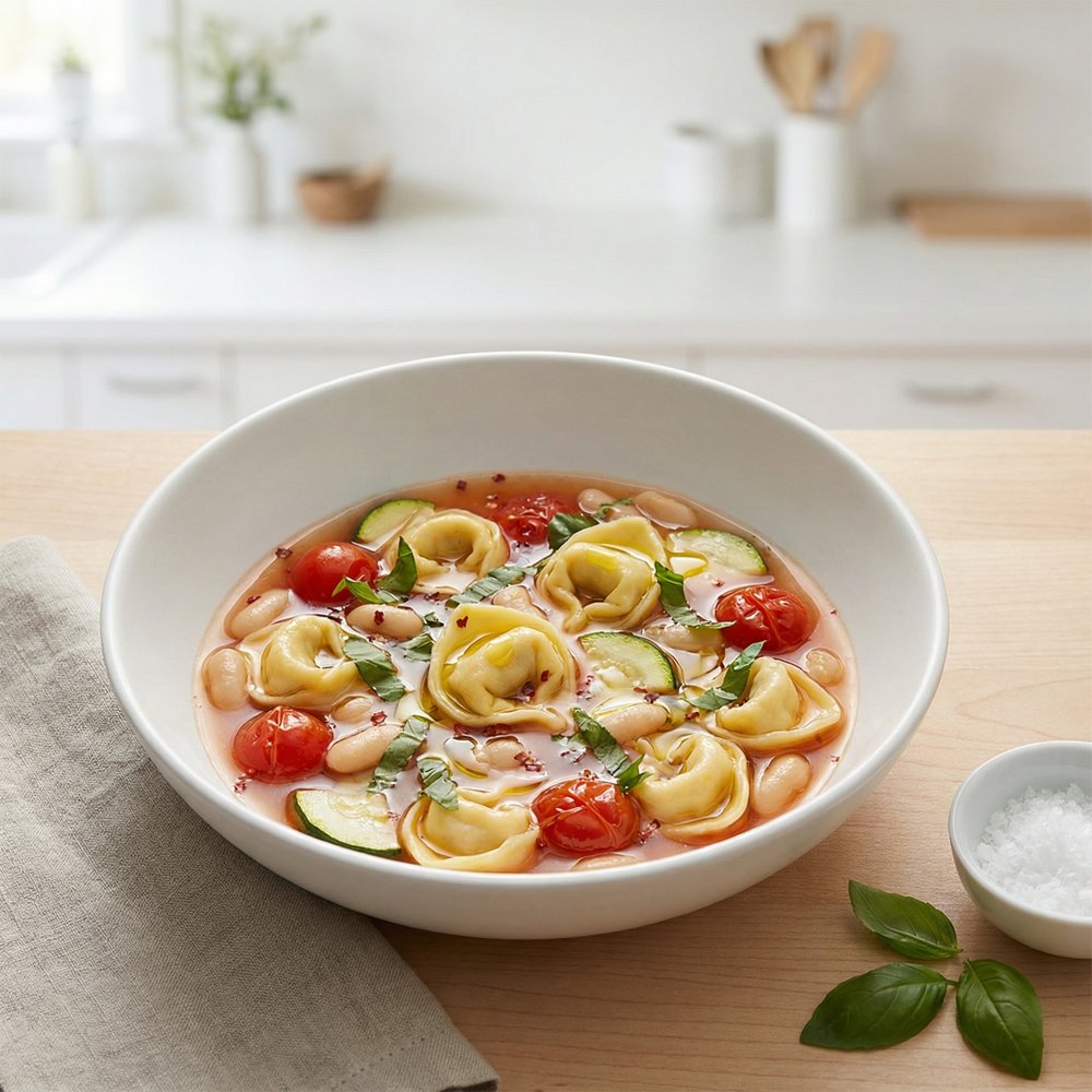 Quick Cheese Tortellini Soup