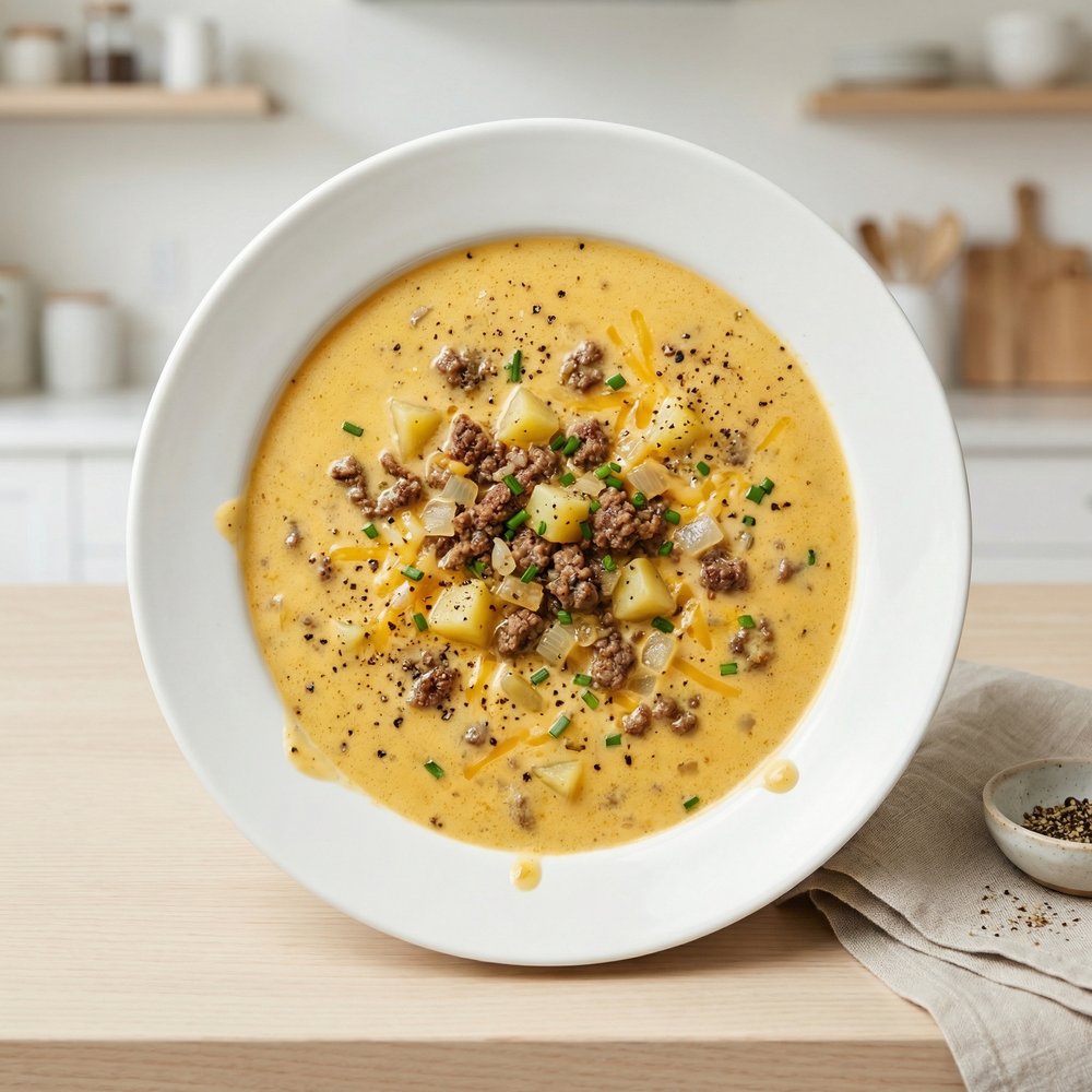 Hearty Cheeseburger Chowder