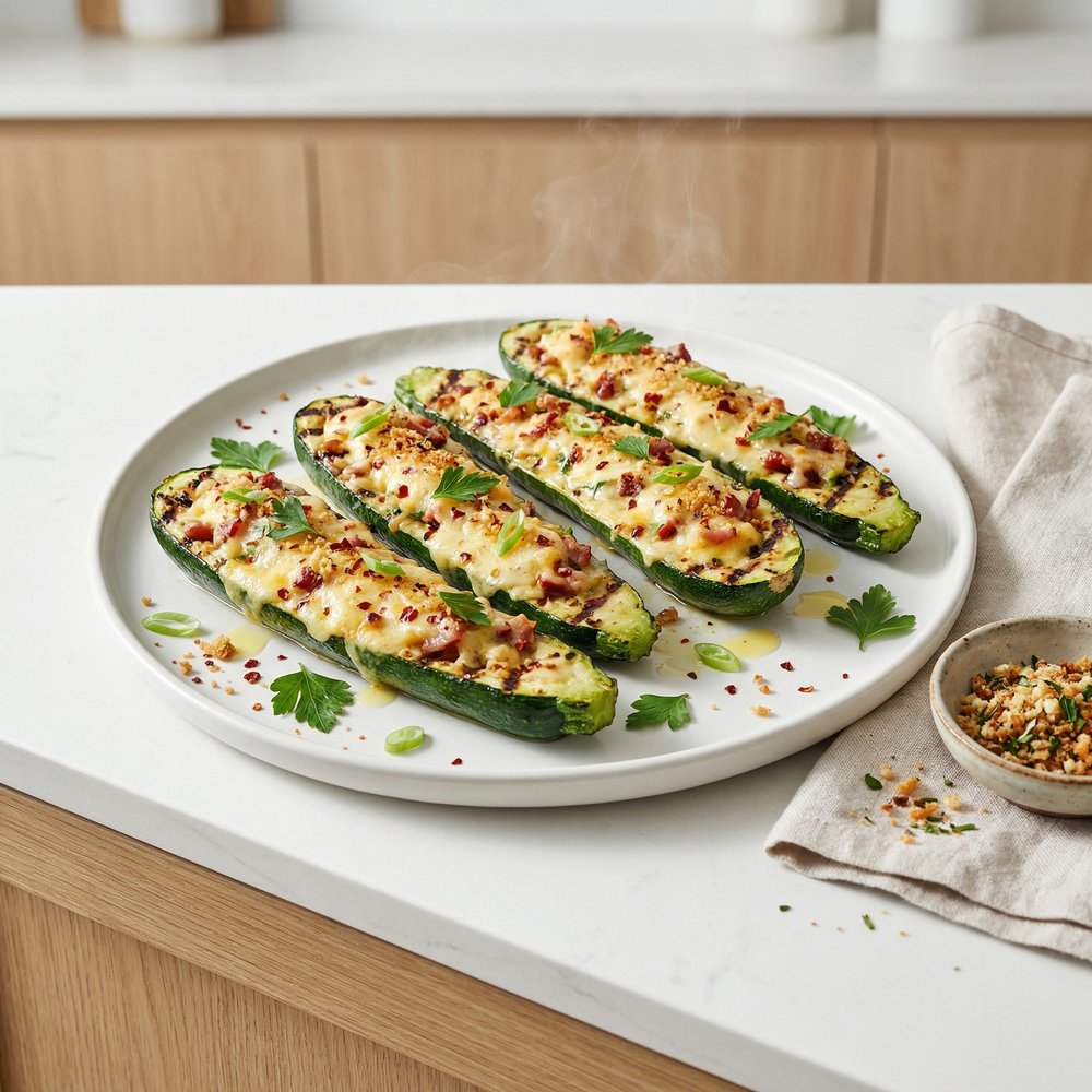 Zucchini Boats on the Grill
