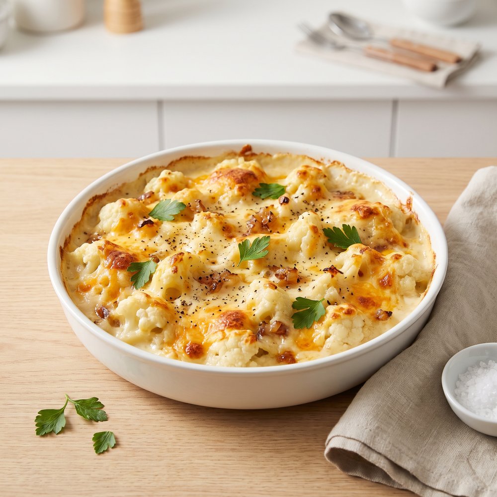 Cheesy Cauliflower Gratin