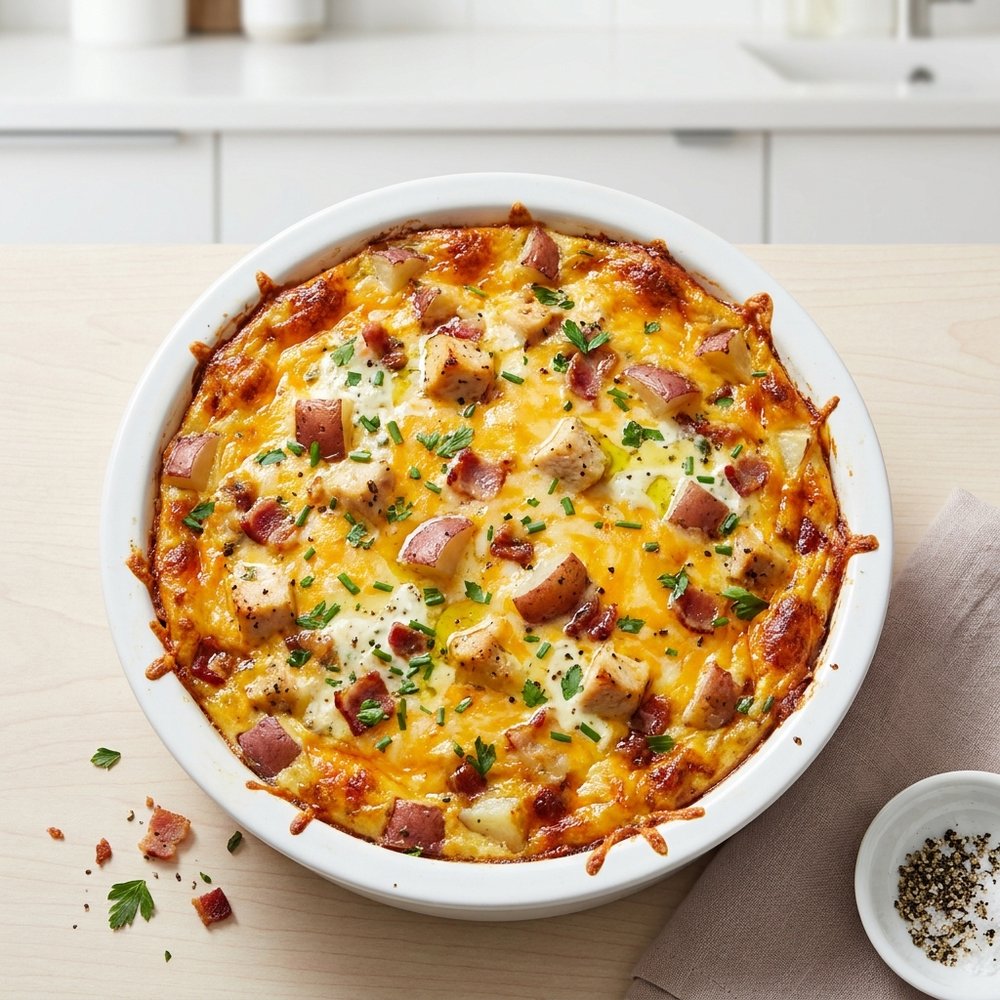 Cheesy Chicken, Bacon & Ranch Potato Bake