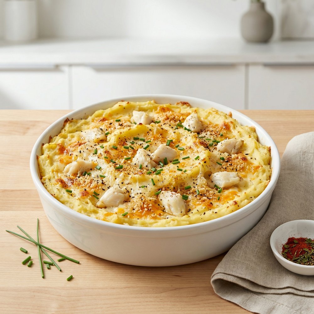 Creamy Crab-Stuffed Mashed Potatoes