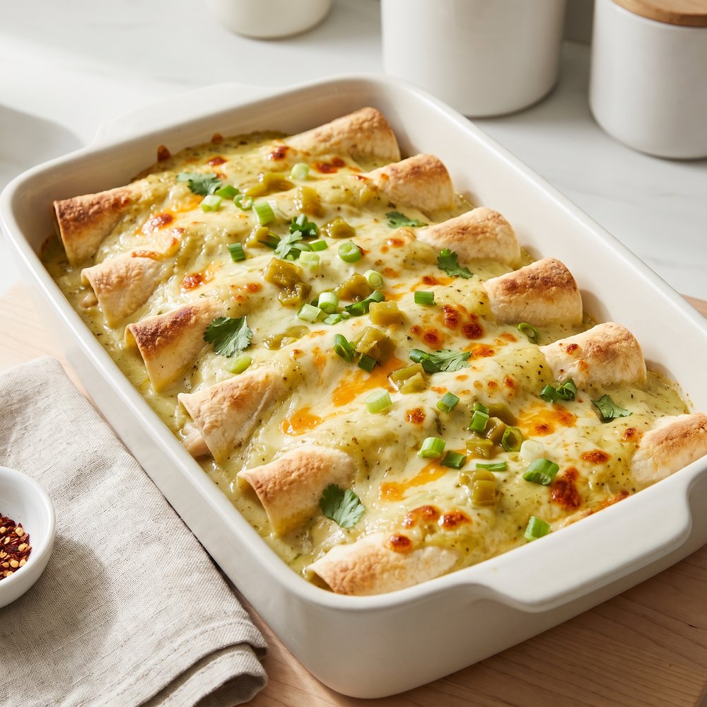 Cheesy Cream Chicken Enchiladas