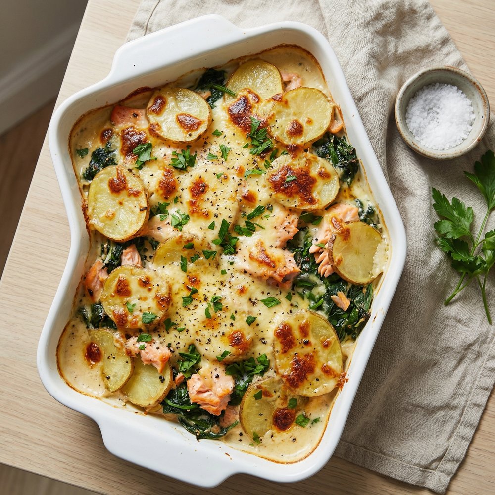 Layered Fish and Potato Bake