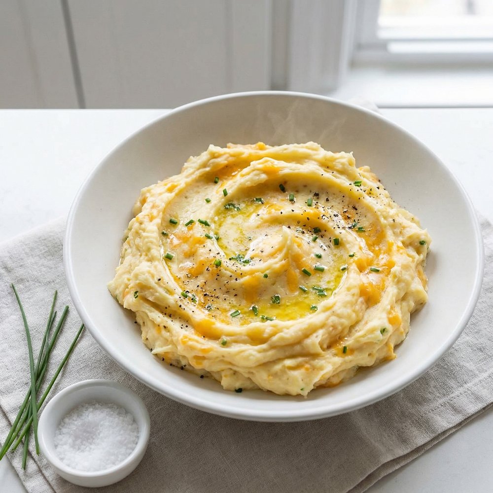 Cheesy Garlic Mashed Potatoes