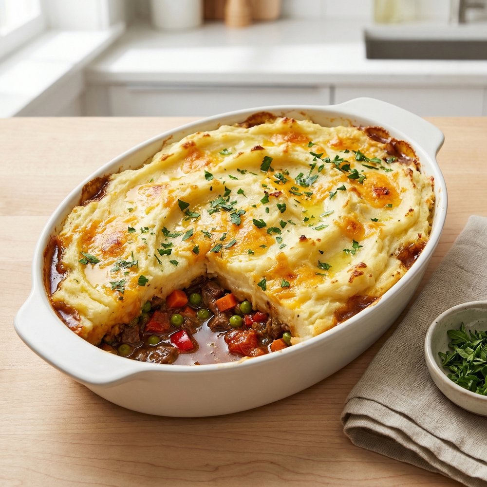 Peppery Cottage Pie with Cheddar Mash