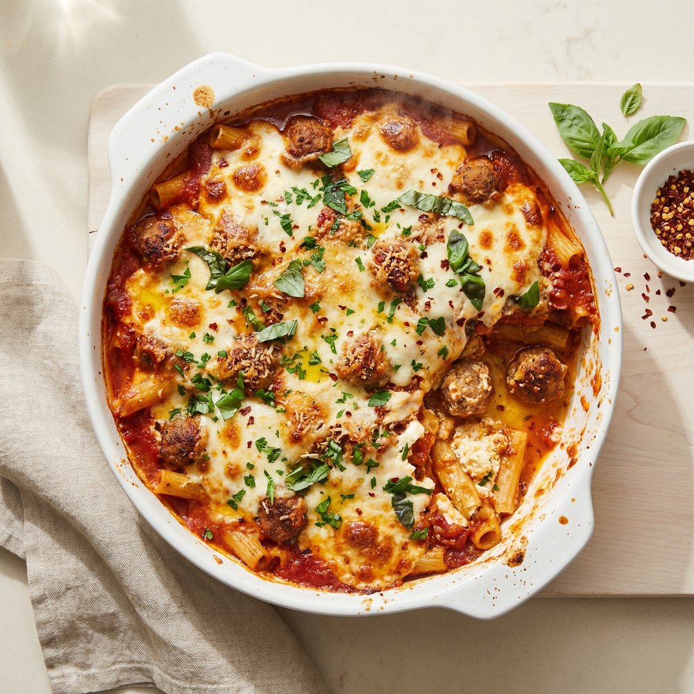 Baked Ziti with Meatballs