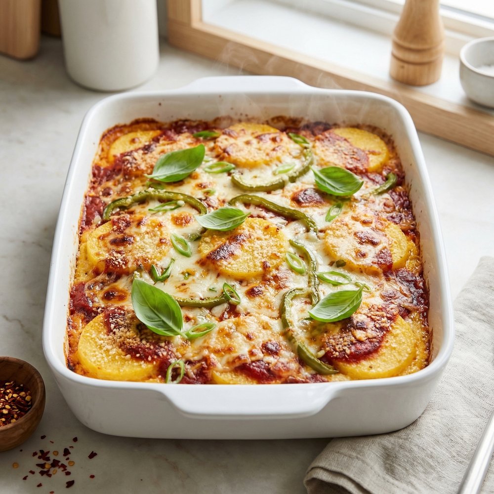 Baked Polenta and Cheese Casserole