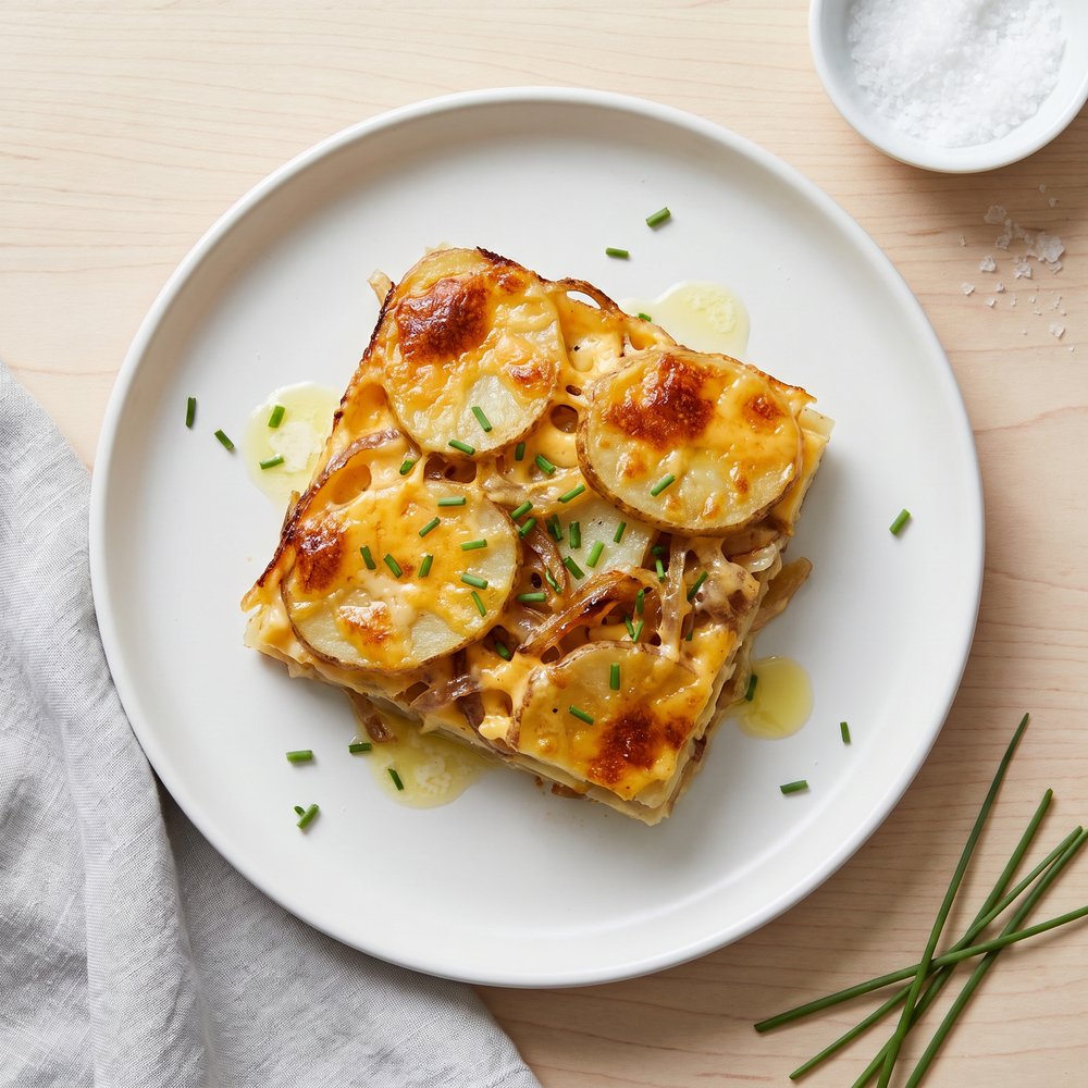 Cheesy Potato Gratin with Creamy Layers
