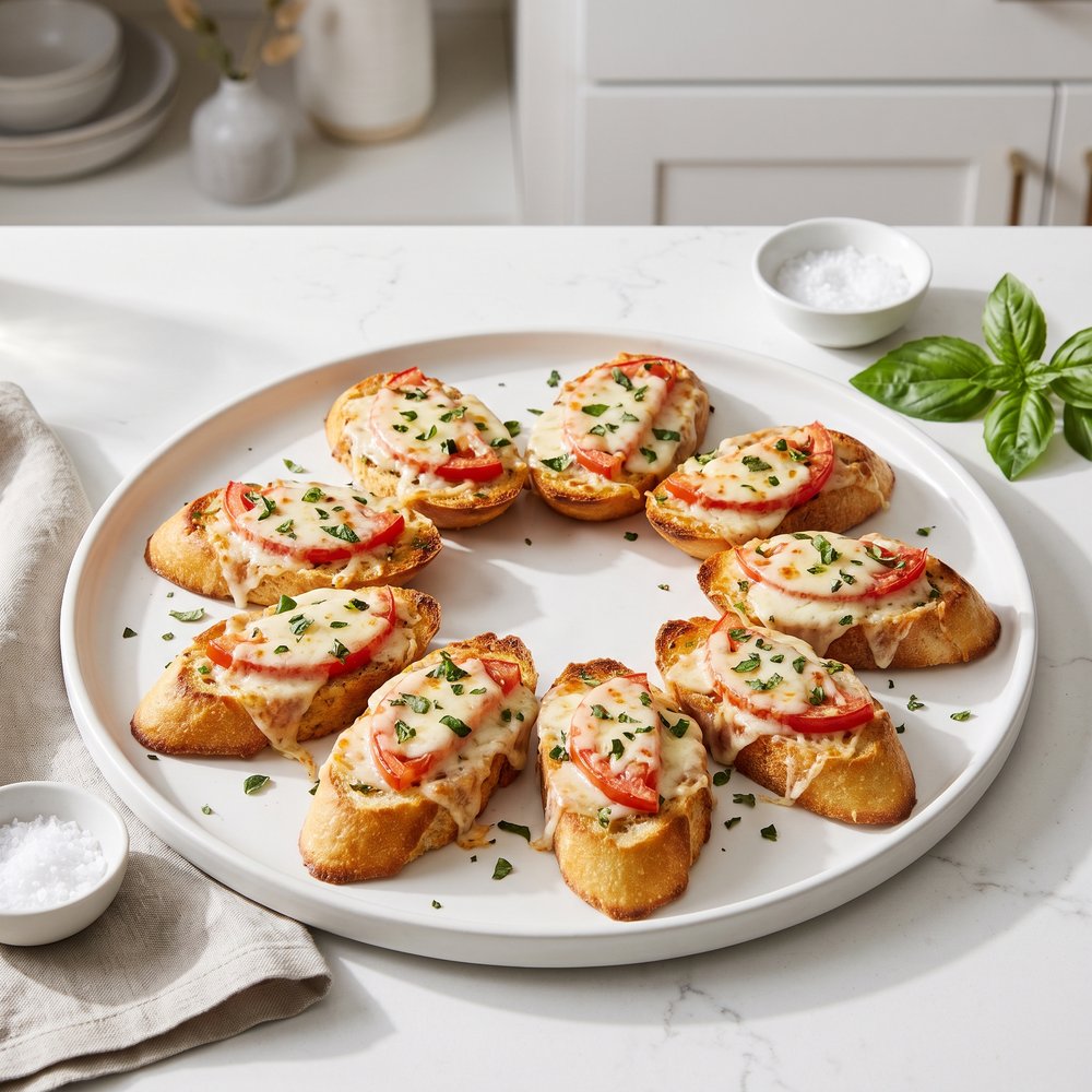 Cheesy Tomato Bruschetta