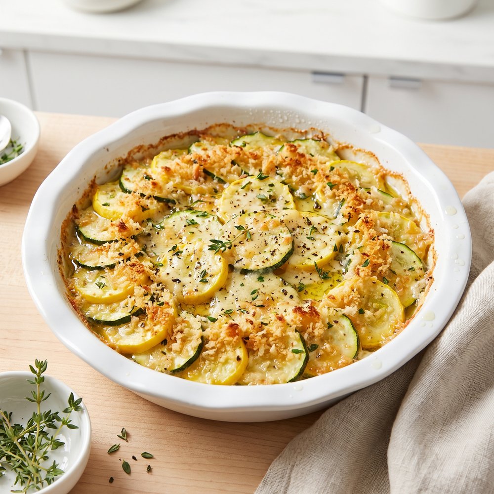 Cheesy Zucchini Gratin