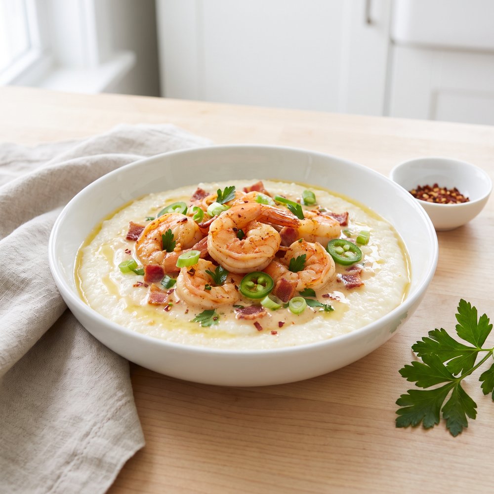 Chef John’s Classic Shrimp & Cheddar Grits