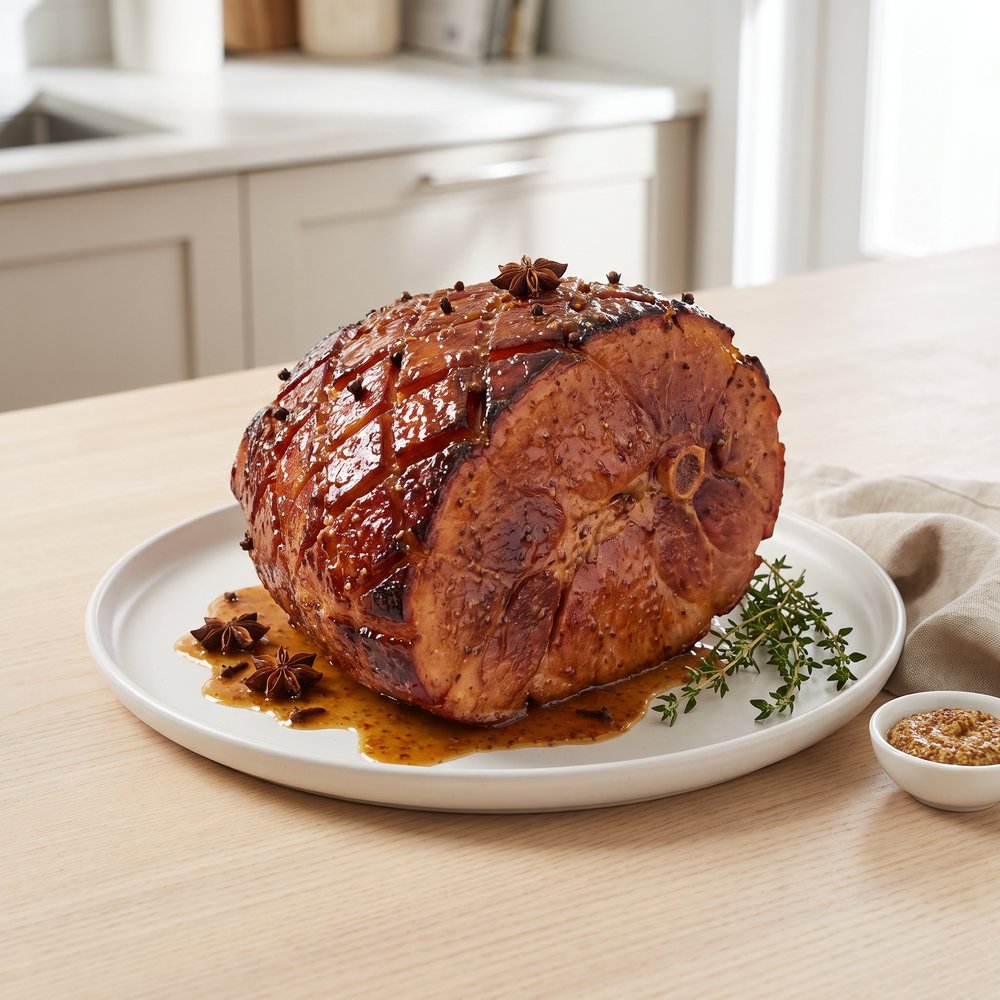Chef John's Ham with Honey Mustard Glaze