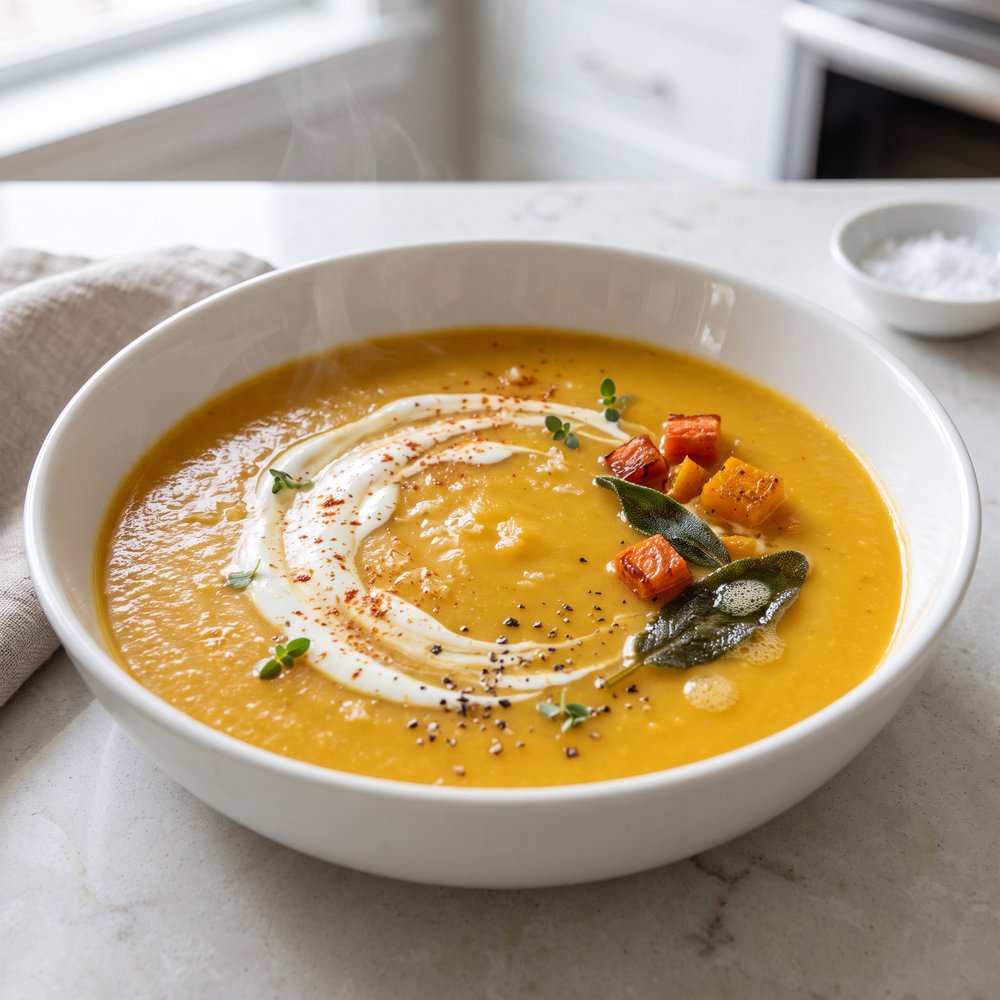 Chef John's Maple-Roasted Butternut Squash Soup