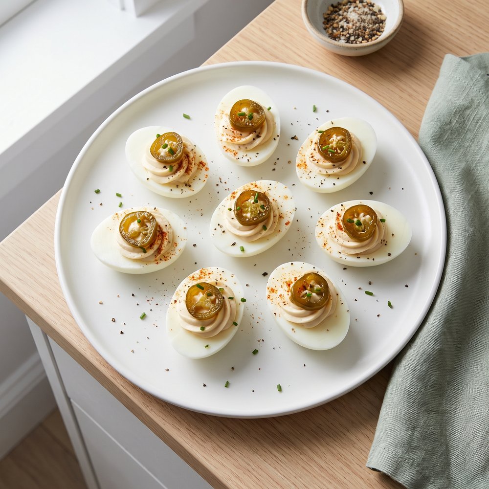 Chef John's Spiced Cream-Cheese Deviled Eggs