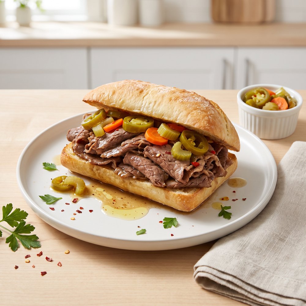 Chicago-Inspired Italian Beef Sandwich