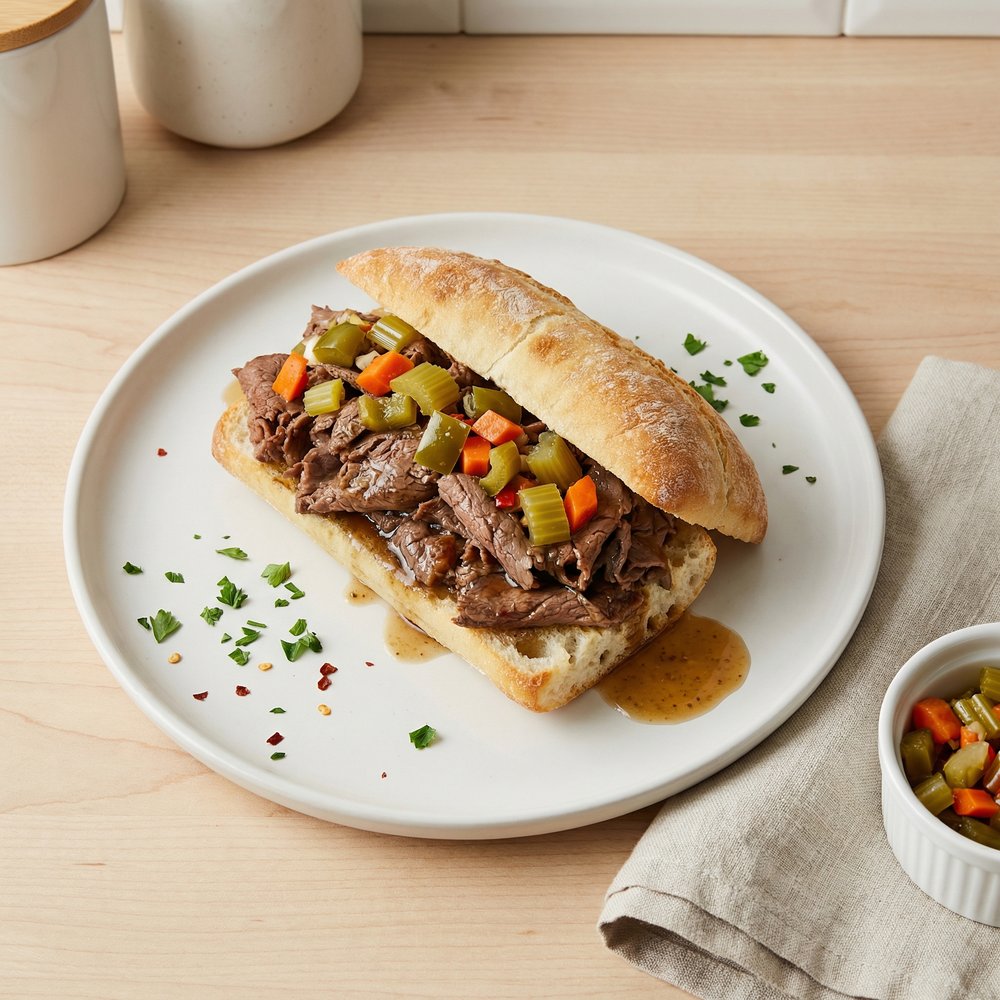 Chicago-Inspired Italian Beef Sandwich