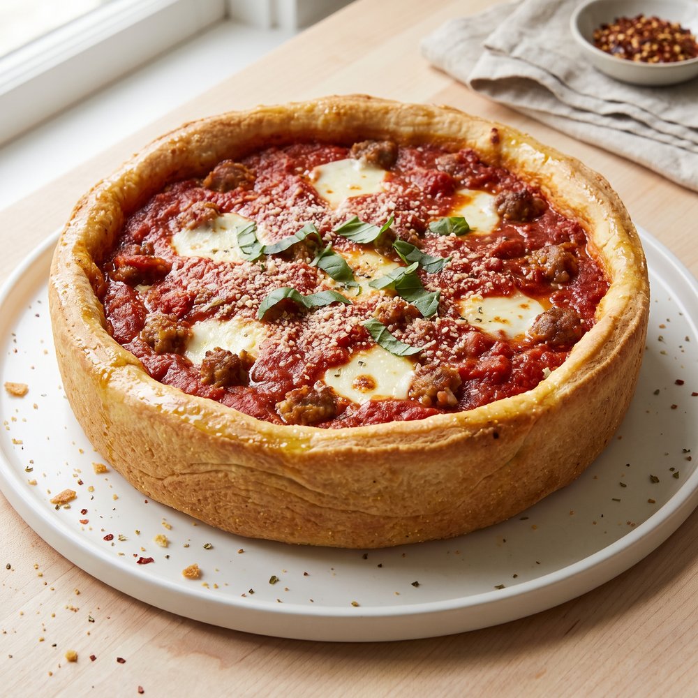 Chicago Deep-Dish Pizza