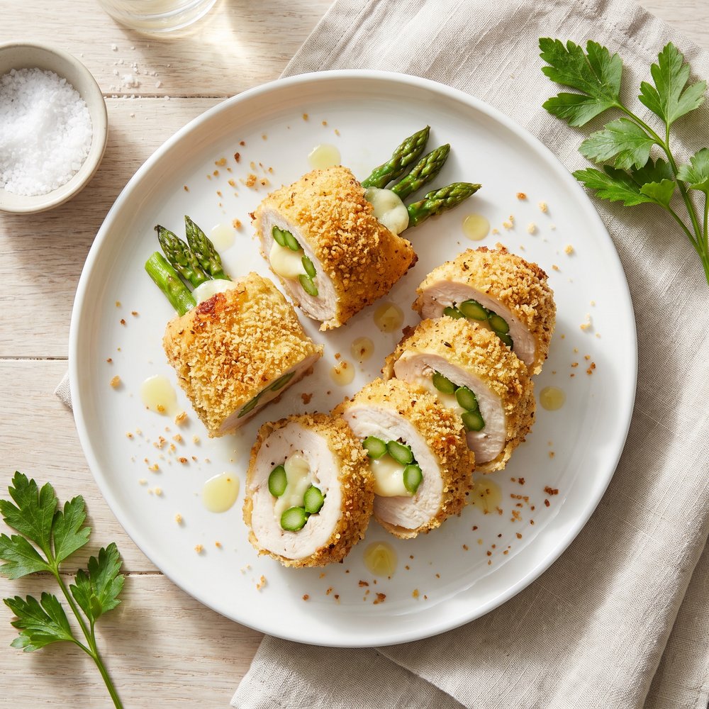 Chicken Breasts Stuffed with Asparagus and Mozzarella