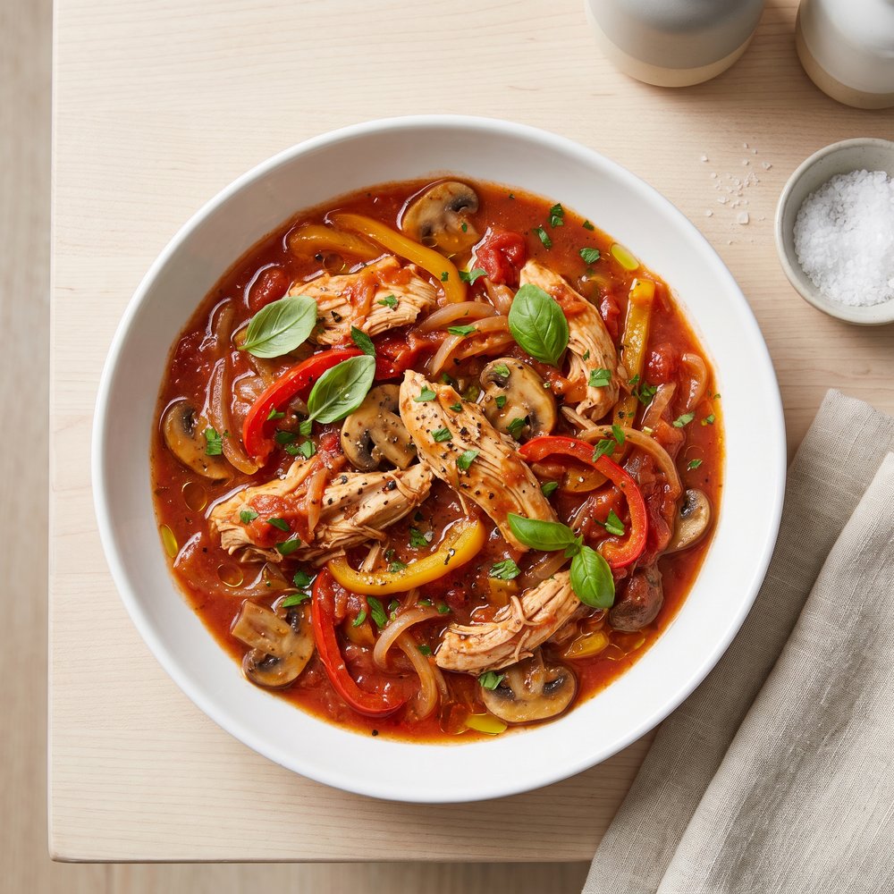 Chicken Cacciatore in a Slow Cooker