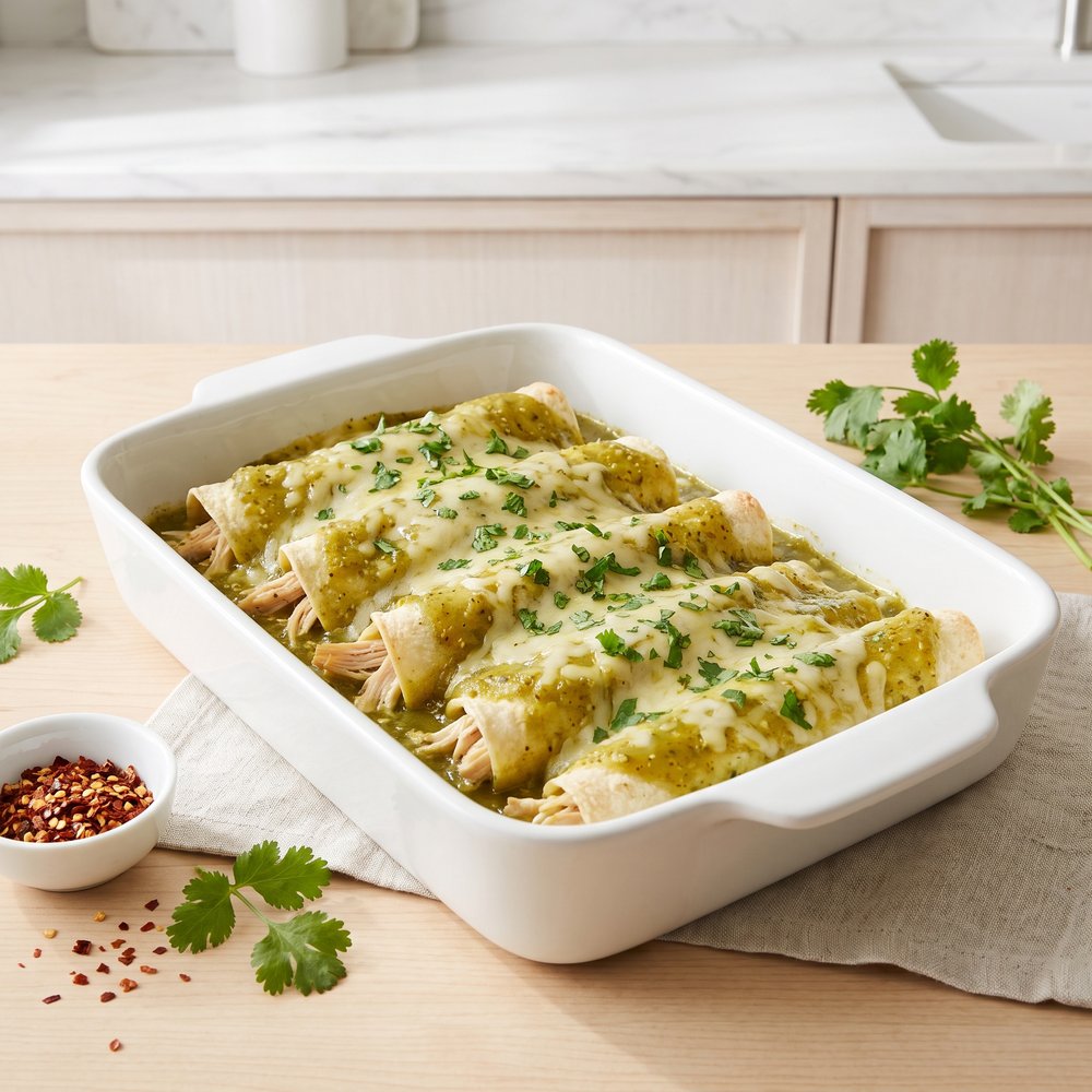 Chicken Enchiladas with Green Sauce