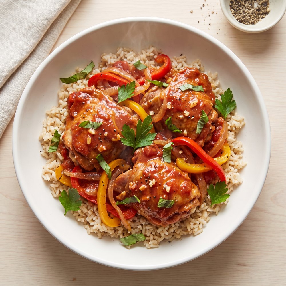 Chicken Hunter-Style Rice Bowls