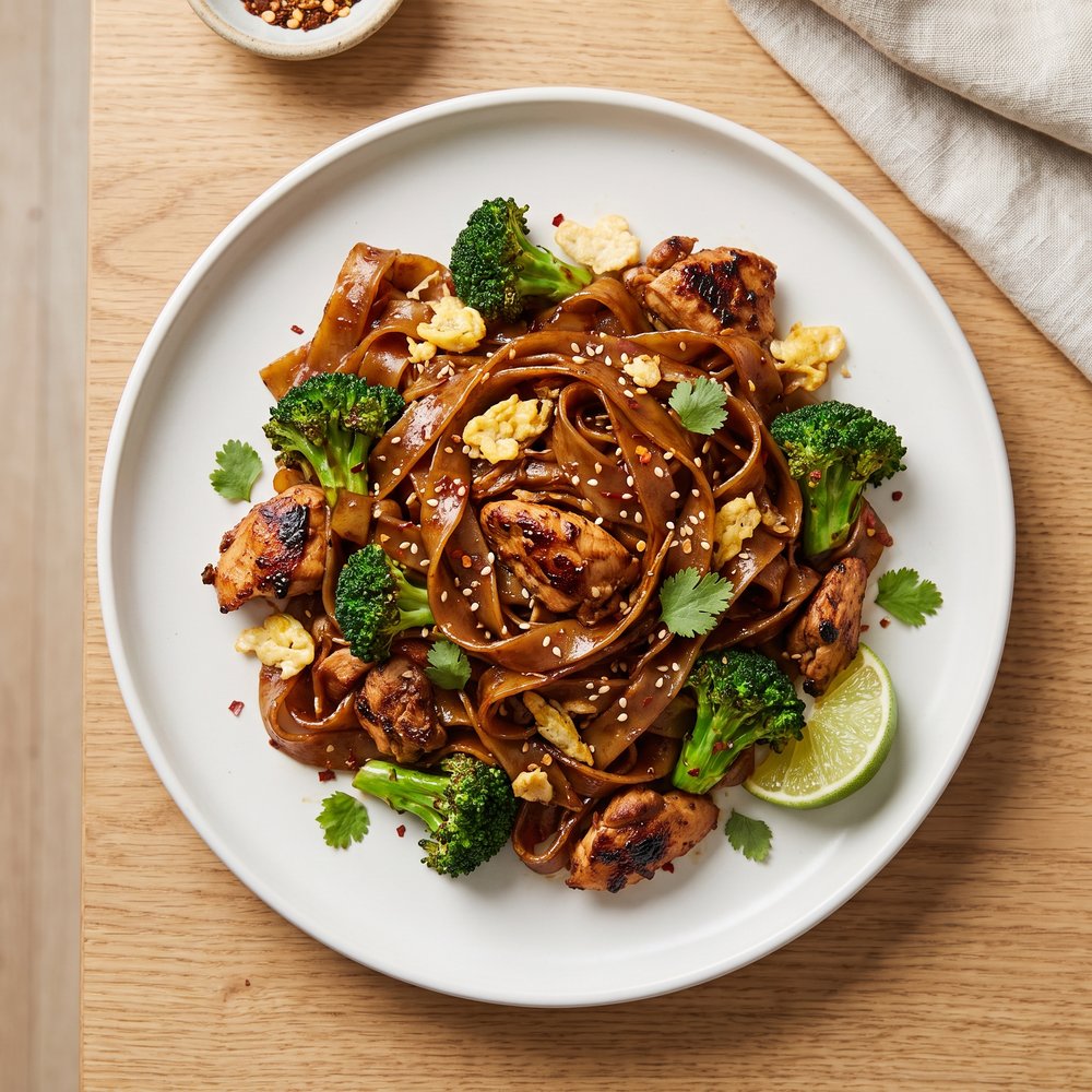 Chicken Pad See Ew (Thai Stir-Fried Rice Noodles)