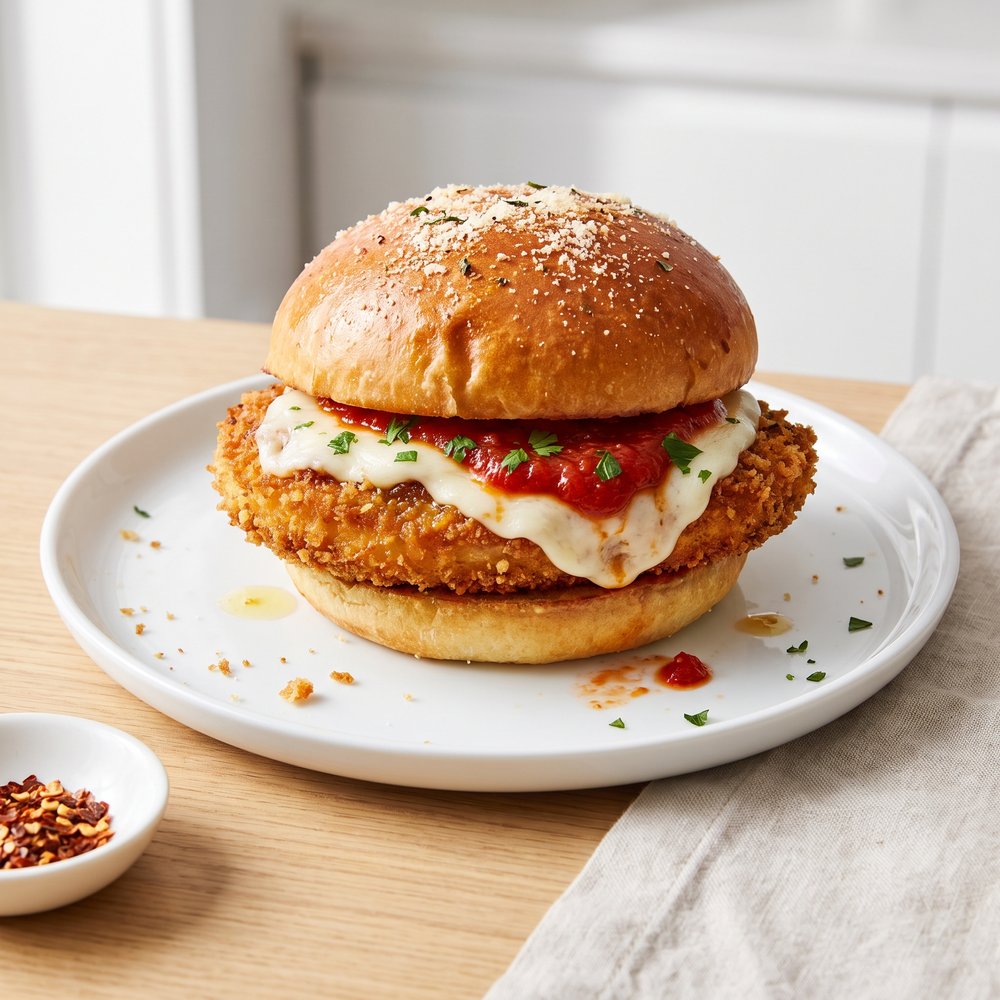 Chicken Parmesan Burger Stacks