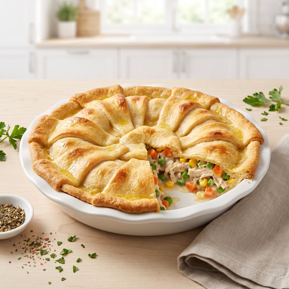 Chicken Pot Pie with Crescent Rolls