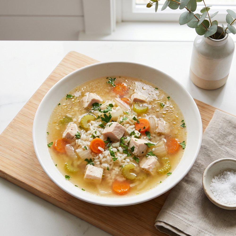 Chicken, Rice & Veggie Soup