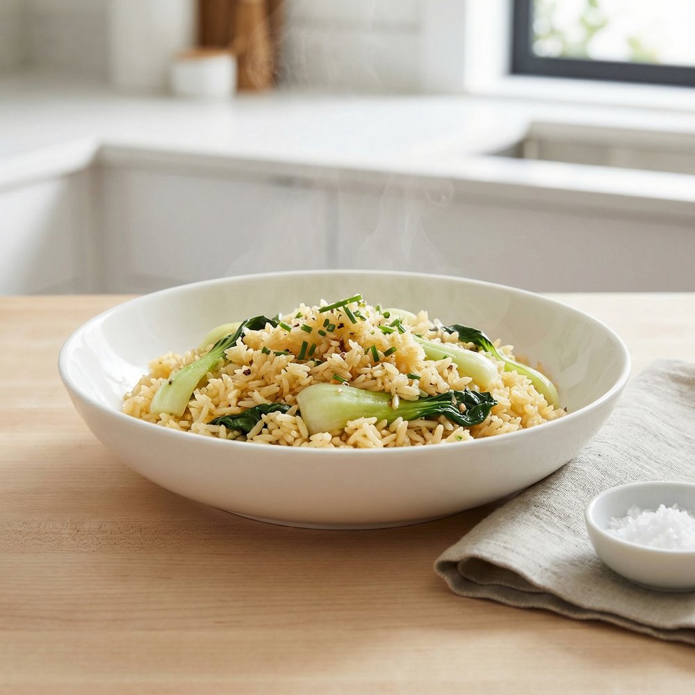 Bok Choy Jasmine Rice Pilaf