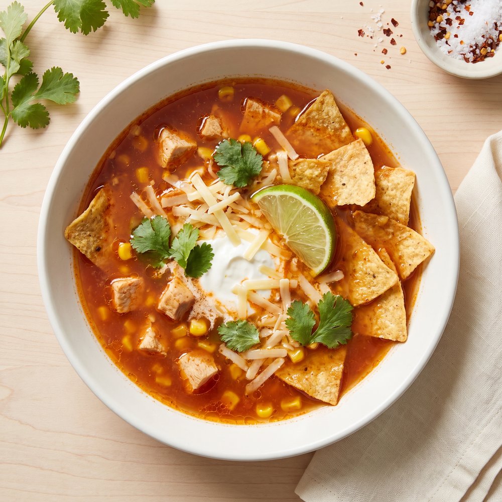 Chicken Tortilla Soup with Salsa