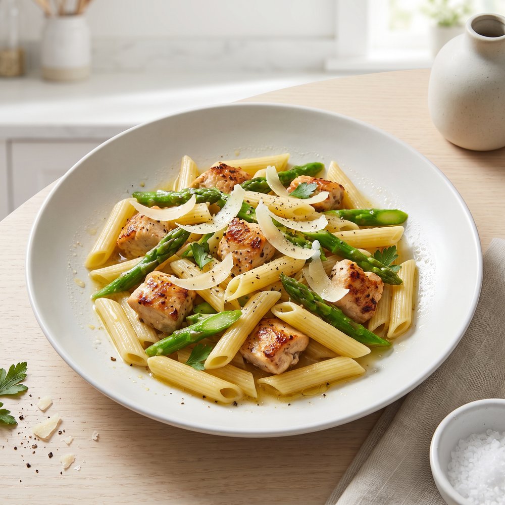 Chicken and Asparagus Penne Pasta