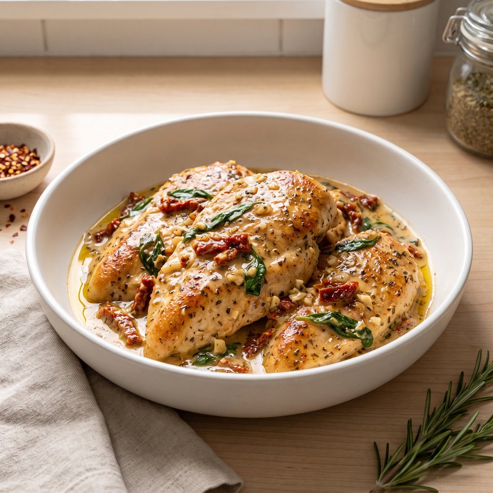 Chicken with Creamy Sun-Dried Tomato Sauce