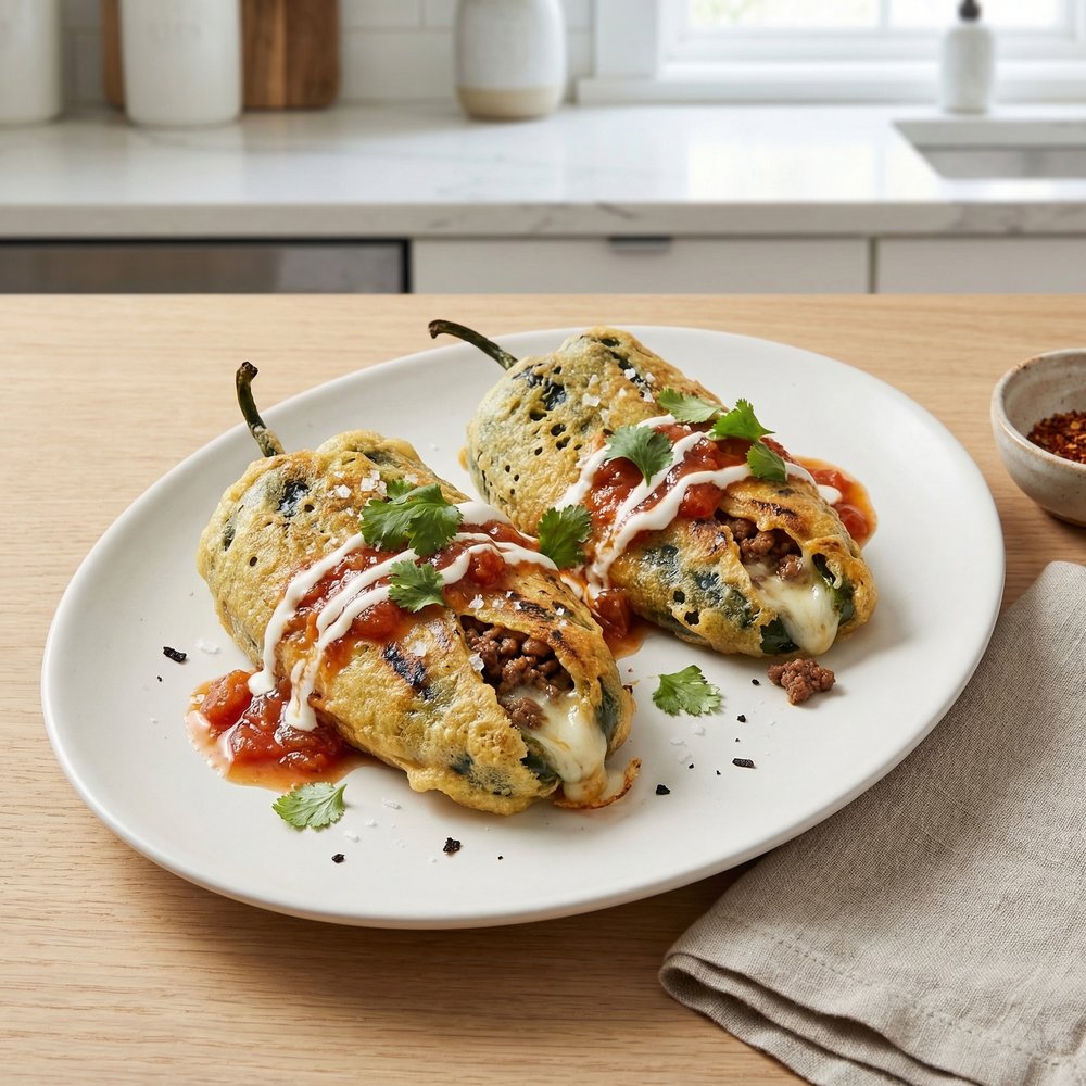 Poblano Chiles Rellenos (Stuffed Peppers)
