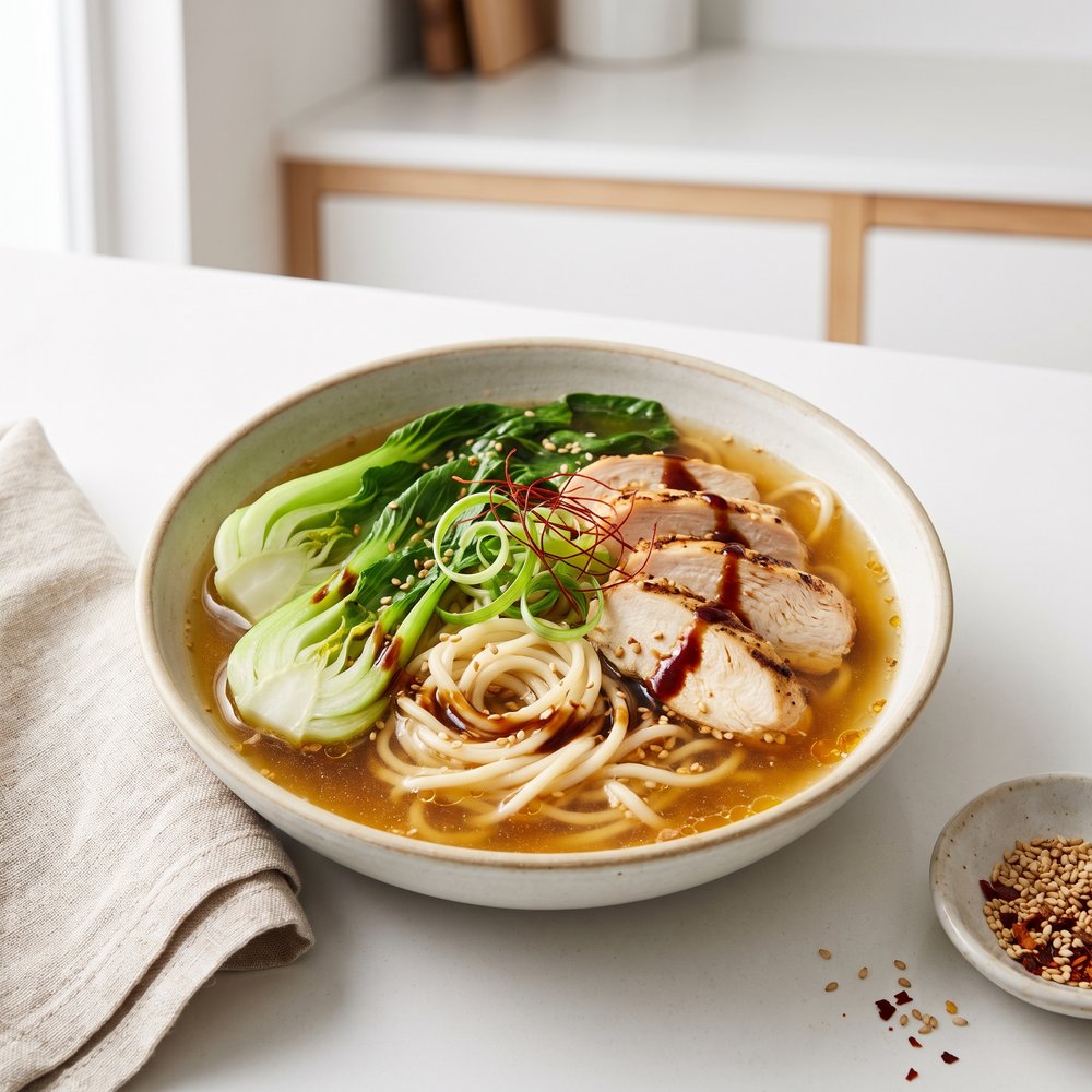 Chinese Chicken Soup with Bok Choy