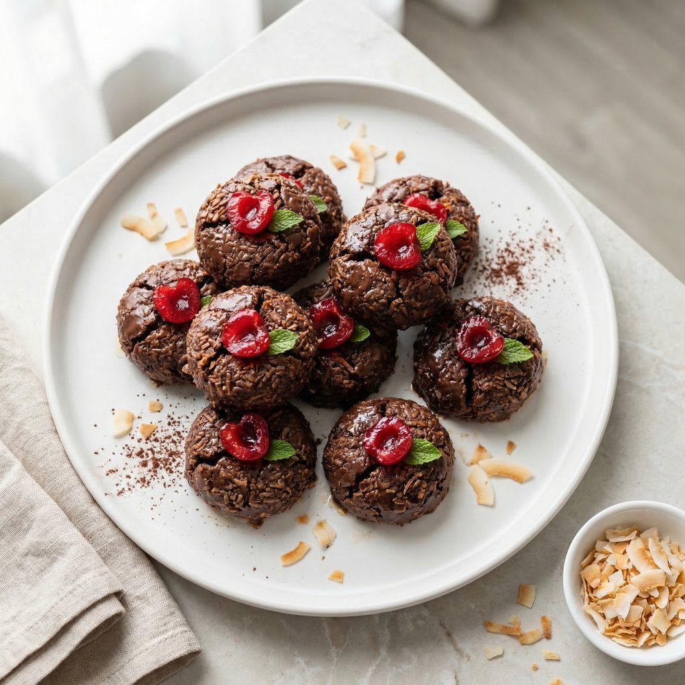 Chocolate Coconut Rudolph Macaroons