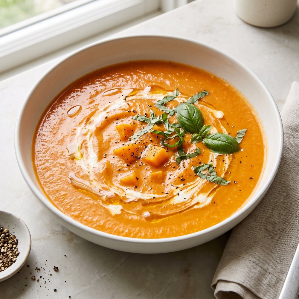 Chunky Butternut Squash and Tomato Soup
