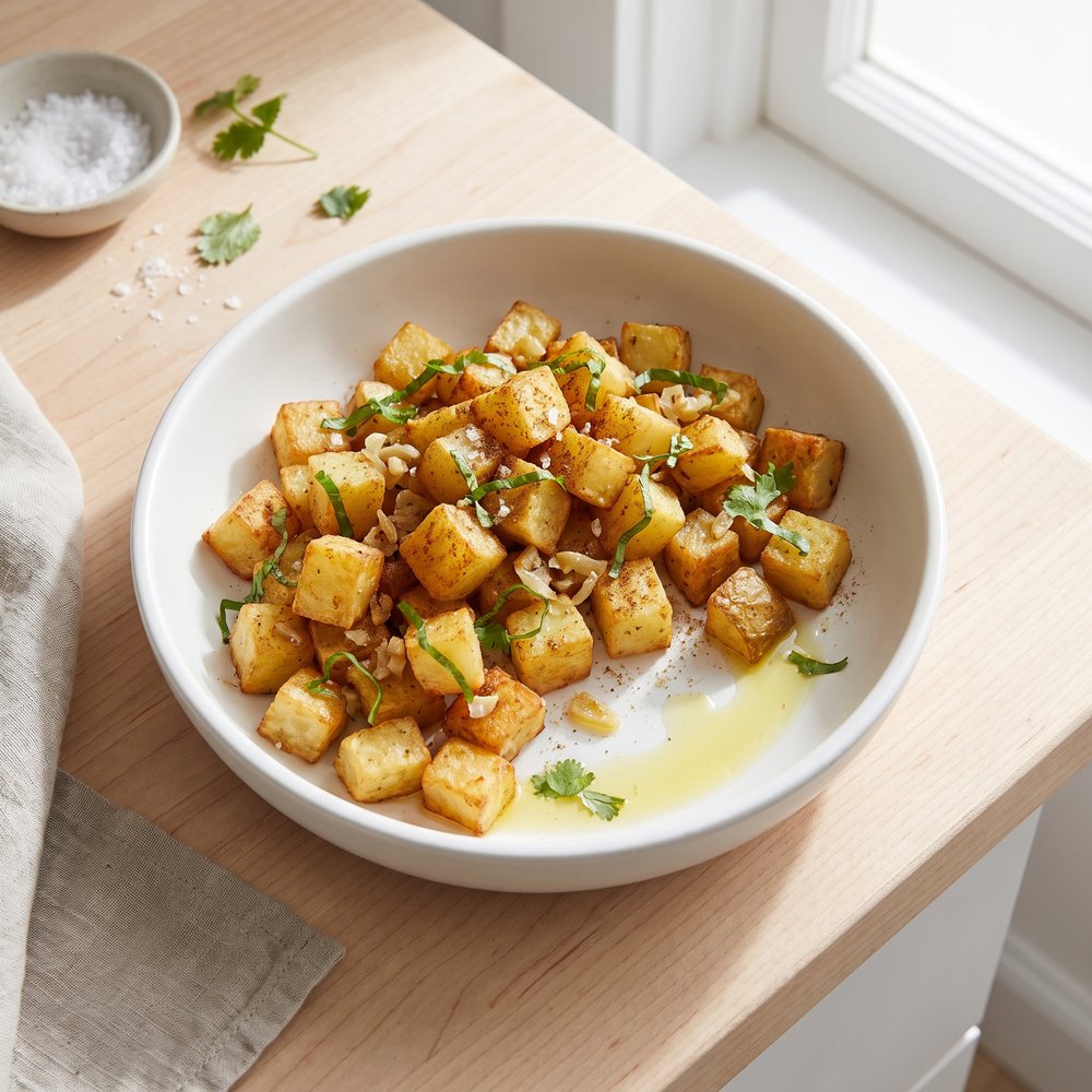 Cilantro and Garlic Potatoes