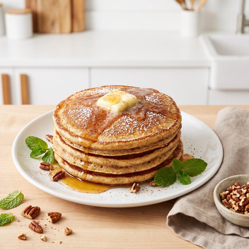 Cinnamon-Nutmeg French Toast–Inspired Pancakes